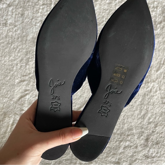 ☆ Joie Midnight Blue Velvet Mules ☆ - Picture 6 of 9